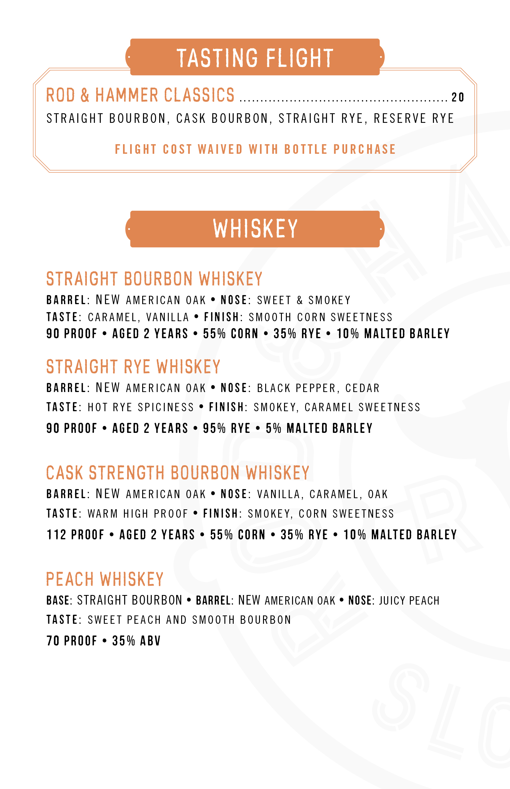 Our Menus Rod & Hammer's SLO Stills